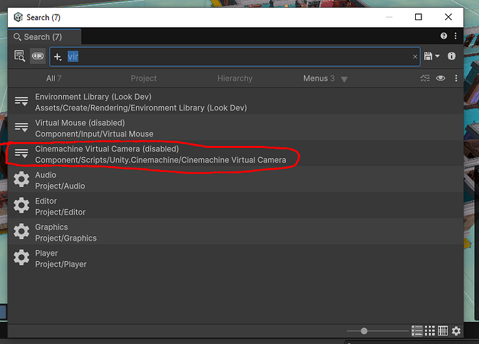 Cannot find cinimachine virtual camera for project - Says its disabled ...