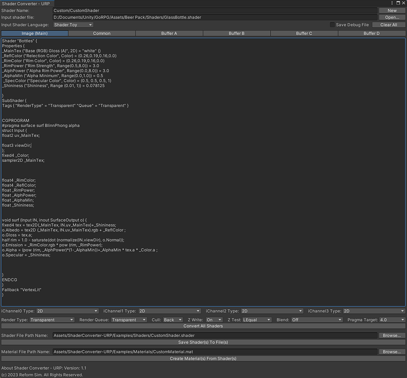[RELEASED] Shader Converter - Community Showcases - Unity Discussions
