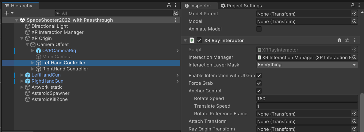 Oculus Mixed Reality Passthrough Mode API Via XR integration - Unity ...
