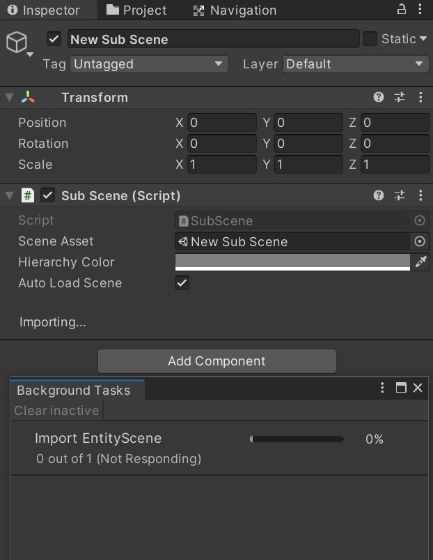 SubScene Importing... - Unity Engine - Unity Discussions