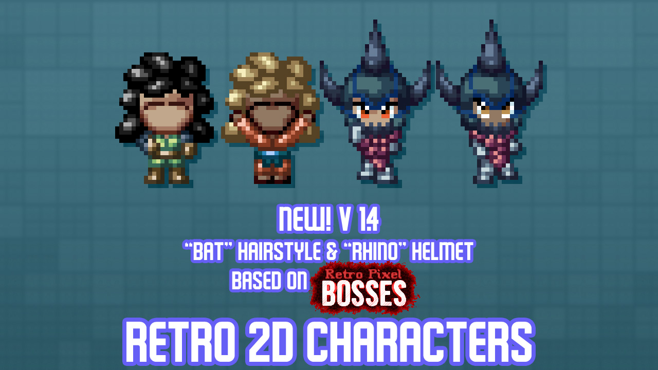 [UPDATED] Retro 2D Characters - Pixelart Top-Down Characters ...