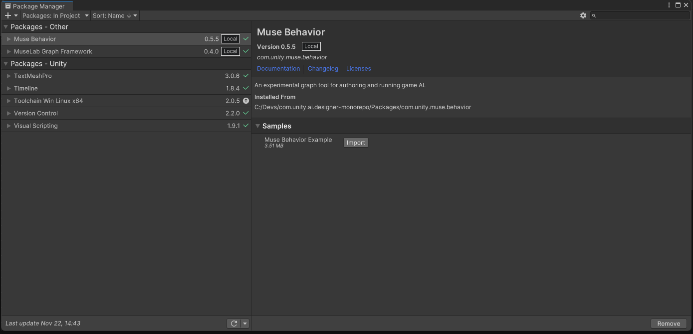 Muse behaviour muse unity discussions