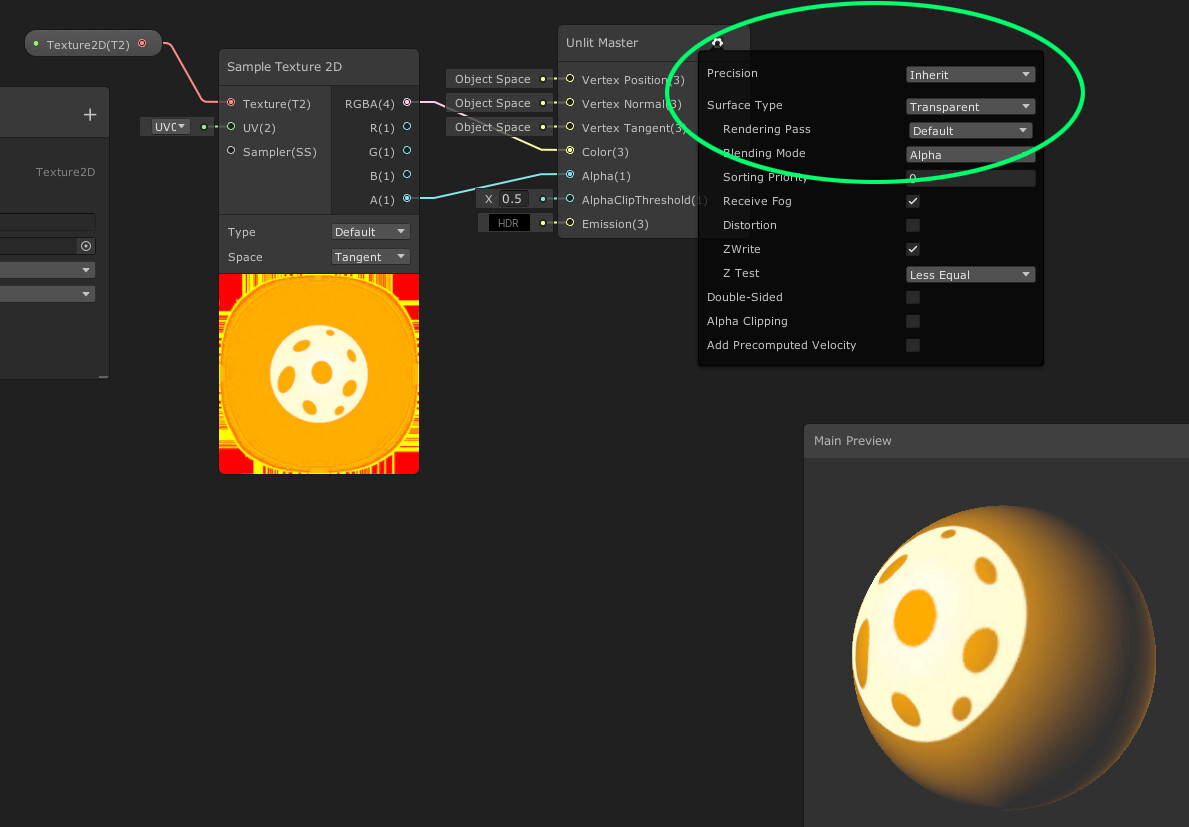 Display Transparency and Gradient in 2D Shader Graph - Unity Engine ...