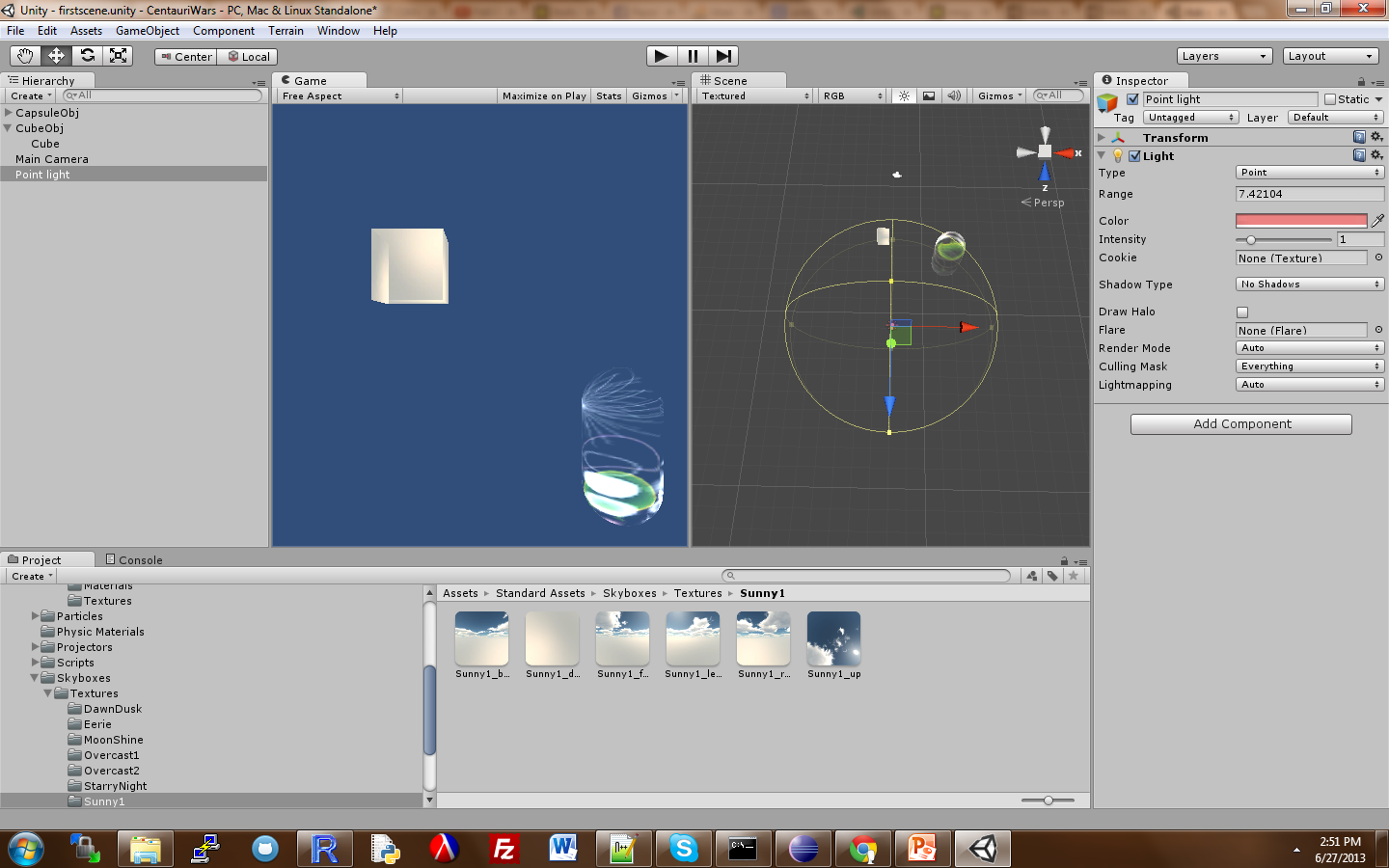 Can't get point light to show up on my screen Questions & Answers Unity Discussions