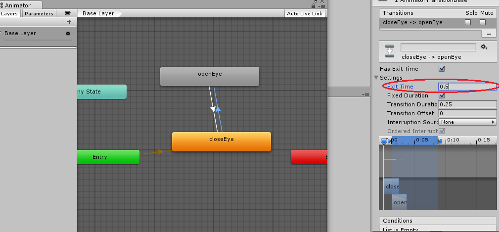 How to create a blinking eye animation with 2 images - Unity Engine ...