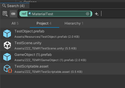 How to search for references (ref=) in Quick Search - Unity Engine ...