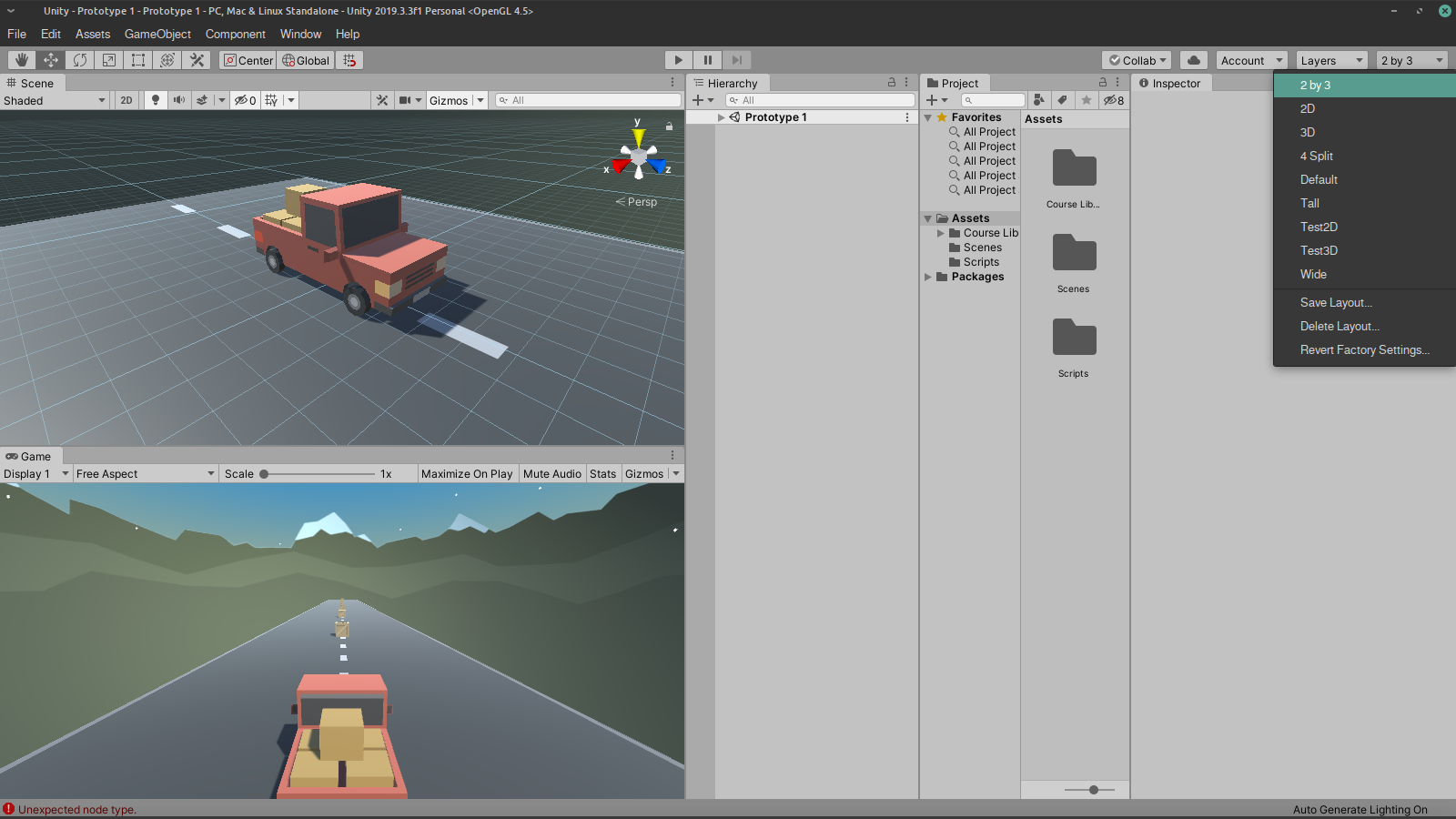 Linux Mint 19.3 Xfce - Unity 2019.3.3f1 - Display problem at start ...