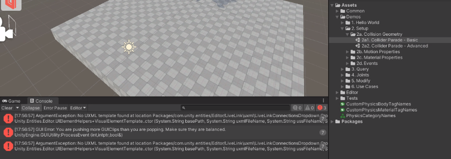 Errors when using sample projects - Unity Engine - Unity Discussions