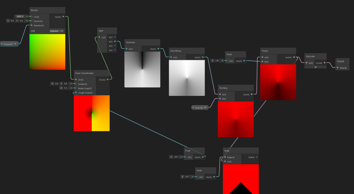How to create an angular gradient shader with flexible angles between ...