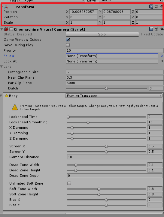 How To Reset The Cinemachine Virtual Camera Transform Through Script ...