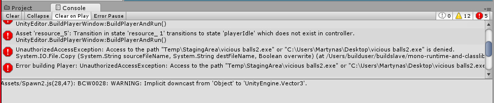 Game Build Errors on Windows - Unity Engine - Unity Discussions