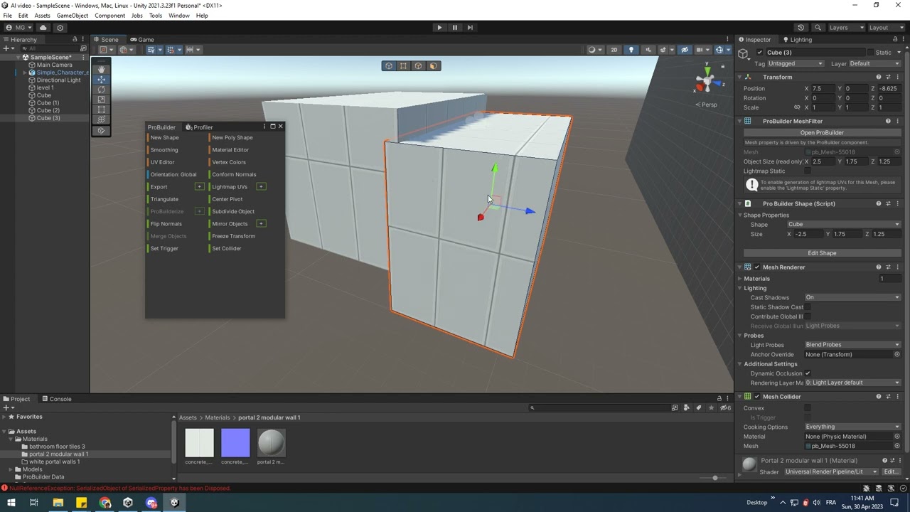 ProBuilder grid snapping problem (can&rsquo;t change pivot point on 