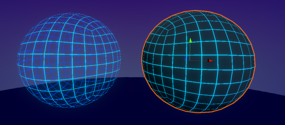 How to modify existing wireframe shader - need surface instead of ...