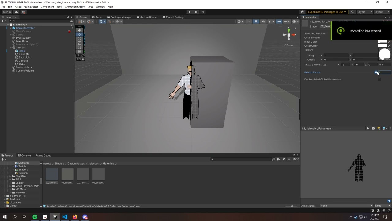 Selection Shader, how to occlude the outline as well as the fill ...
