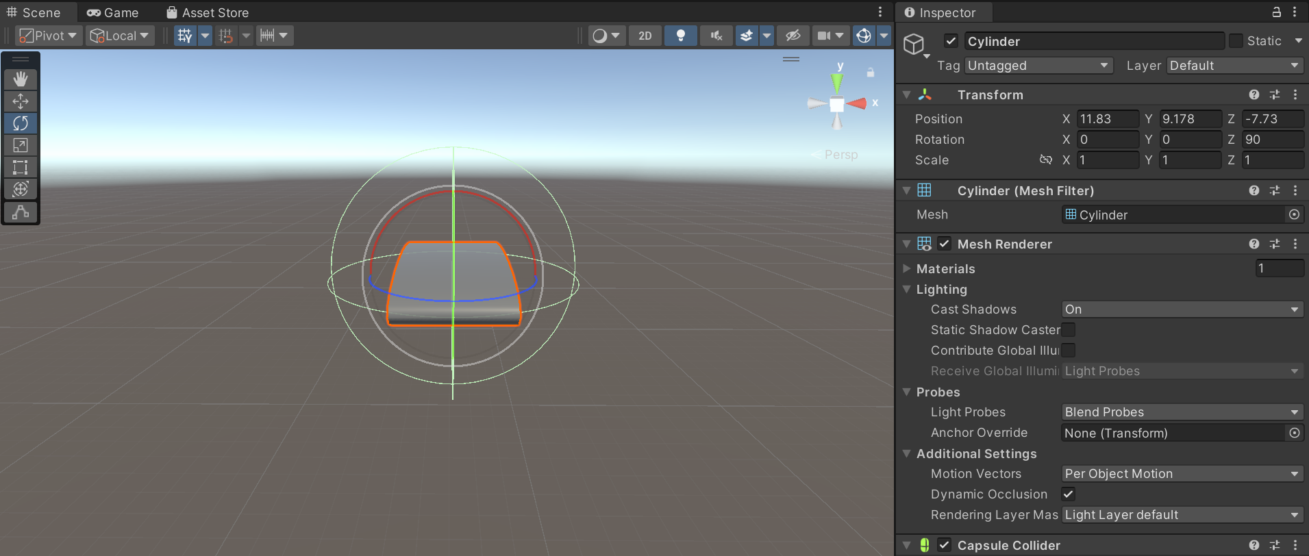 Warping when rotating 3D Cylinders and Spheres - Unity Engine - Unity ...
