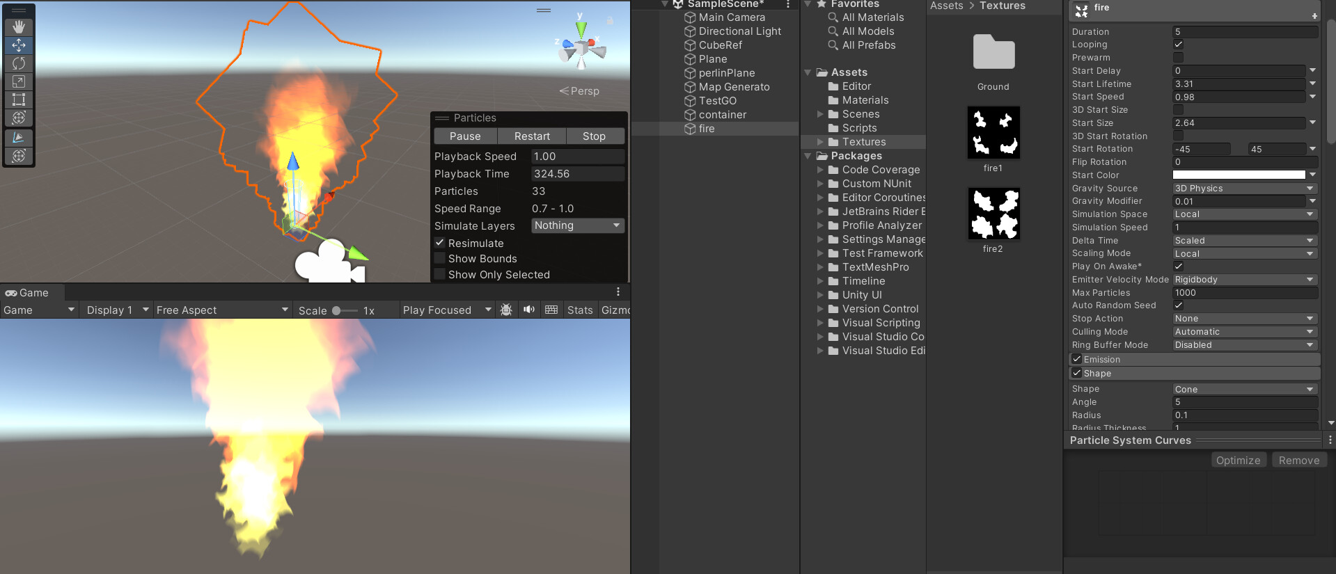 How to add "black" color to particle effect? For a fire - Unity Engine ...
