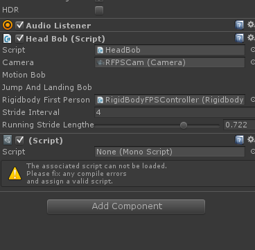 Missing script from rigidbody fps controller - Unity Engine - Unity ...